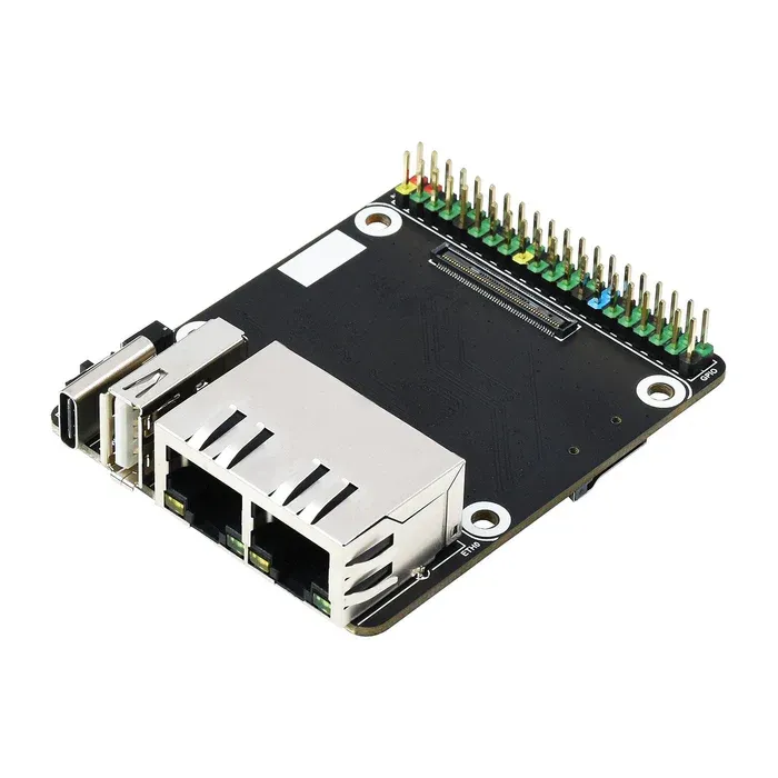 A Raspberry Pi board with two network interfaces